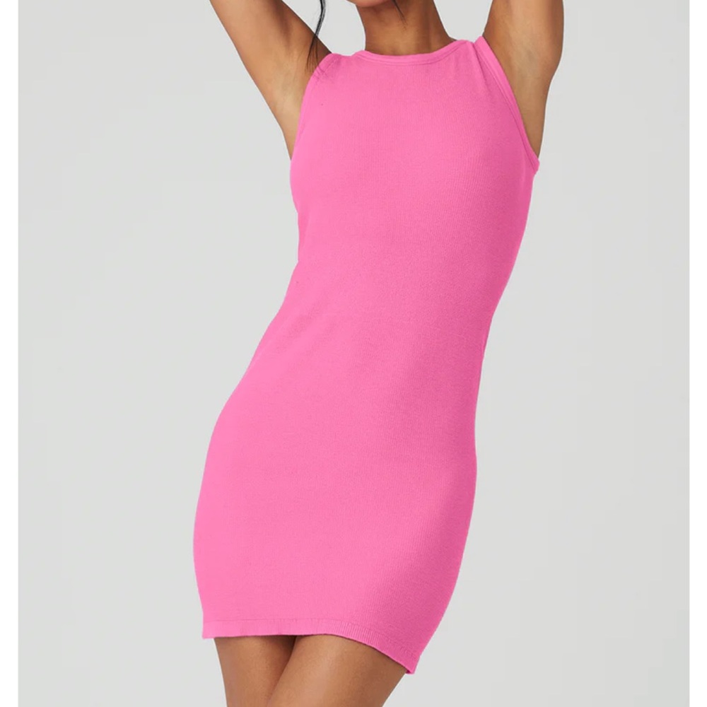 ALO YOGA seamless Ribbed Warm Nights Dress
